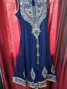 Embroidered Blue Anarkali Kurta