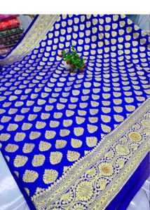 Royal Blue Banarasi Silk Saree