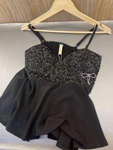 Black Embellished Camisole Top