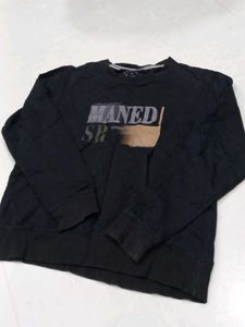 Graphic Print Black Sweatshirt