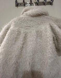 Imported Girls White Stylish Sherpa Jacket 18-24 M
