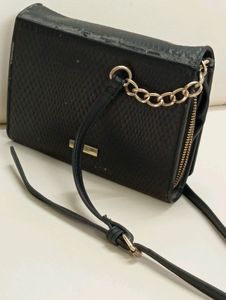 ALDO Black Crossbody Bag with Chain Detail