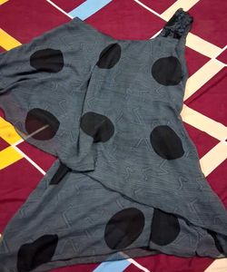 Chic Polka Dot One-Shoulder Dress