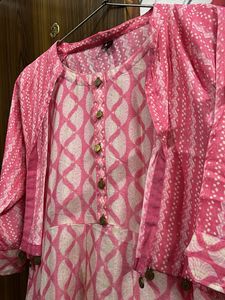 Pink Printed Kurta Set