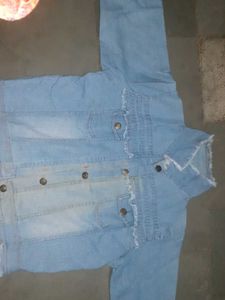 Stylish Denim Jacket and Printed Top