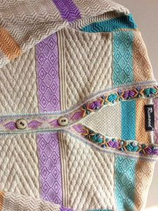 Soft Cozy Knit Cardigan with Striped Pattern