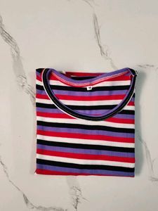 Striped Cropped T-Shirt