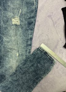 Distressed Acid Wash Jeans 26-30