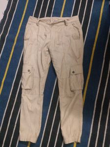Beige Cargo Pant