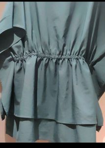 Elegant Teal Batwing Top