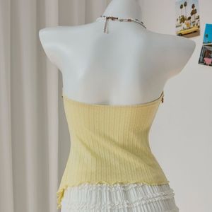 Yellow Tube Top with Shells