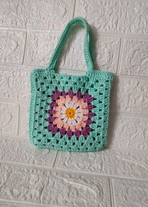 Handmade Crochet Granny Square Bag