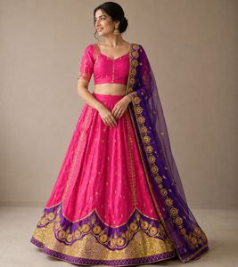 Beautiful Pink & Purple Lehenga Choli
