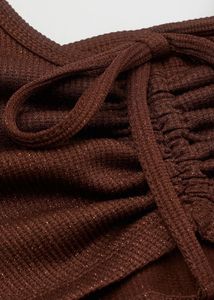 H&amp;M Brown Halter Neck Crop Top