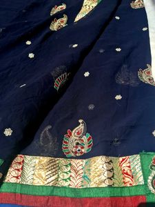 Designer Navy Blue Saree