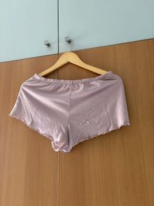 Soft Pink Lace Trim Satin Pyjama set