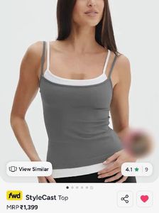 Stylish Grey Layered Cami Top