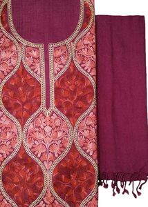 Womens Woollen Kashmiri Embroidery Salwar Suit