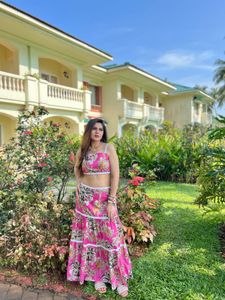 Vibrant Pink Tropical Co-ord Set