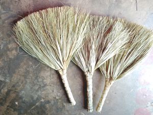 Natural Grass Broom Set