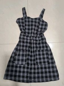 Cute Black & White Plaid Dress