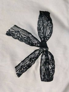 Cute Lace Bow White oversized crop top