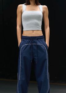 Grey Square Neck Crop Tank Top