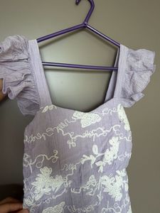 Beautiful Lavender Embroidered Dress