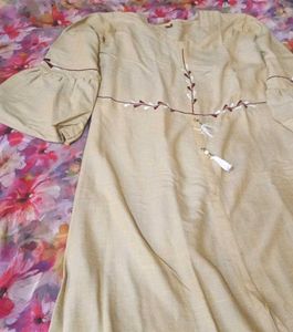 Elegant Beige Ethnic Gown
