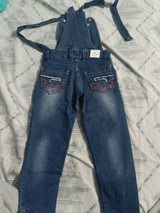 Cute Kids' Denim Overalls Set