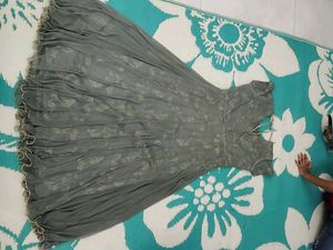 Elegant Grey Anarkali Gown