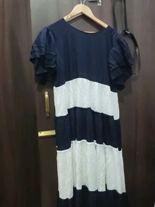 Chic Striped Navy &amp; White Dress