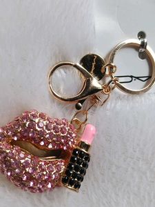 Mac Glamorous Lip &amp; Lipstick Keychain ♥️💕