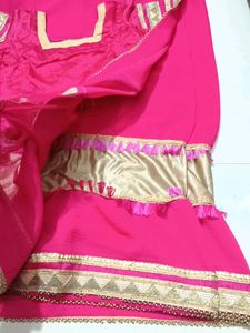 Stunning Pink Saree with Embellishments