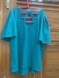 Teal Textured Tunic Top