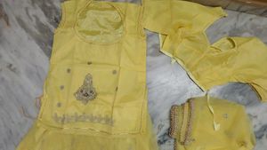 Yellow Embroidered Rajputi Poshak