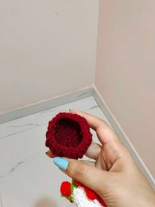 crochet flower bouquet coaster
