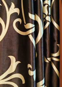 DISCOUNT:3 Pcs FLORAL PRINT SILK CURTAINS