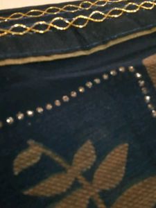 elegant party wear navy blue saree