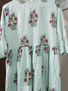 Floral Print Cotton Kurti
