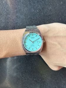 Casio Quartz Watch aqua Dial