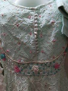 Light Blue Embroidered Kurta Set