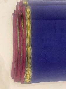 Blue Chanderi Saree