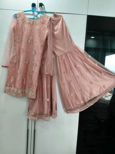 onion pink heavy garara suit