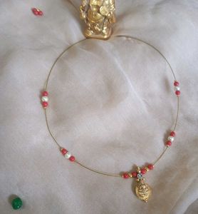 Elegant Red &amp; Pearl Necklace