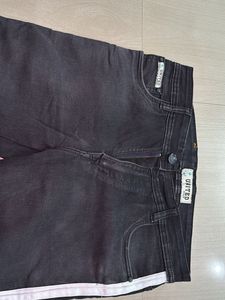 Men's Black Jeans with Side Stripe