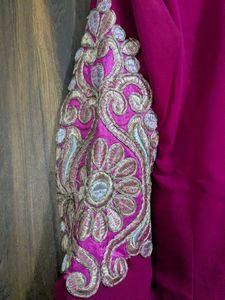 Pink Embellished Kameez and Dupatta
