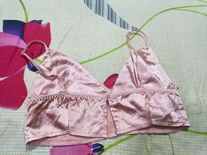 Pink Satin Bralette