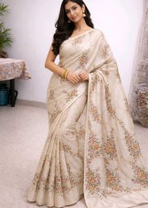 Elegant Floral Print Dress Material