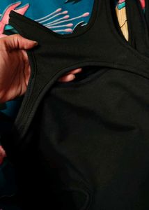 sexy Edgy Black Cutout Crop Top